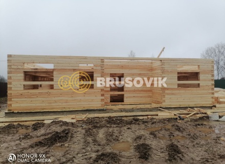 Дом 12х12м с шатровой крышей из профилированного бруса 145х195мм в д. Верхние Велеми, Серпуховской район, Московская область