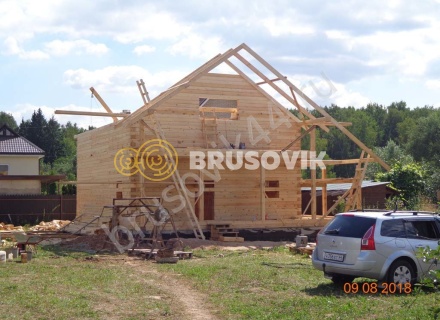 Дом из проф. бруса 145х145 мм по индивидуальному проекту