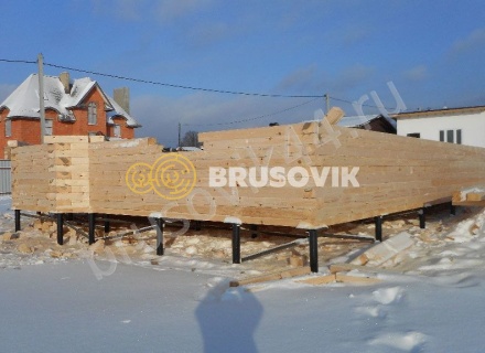 Дом по проекту № 41 из проф. бруса 145х195 мм