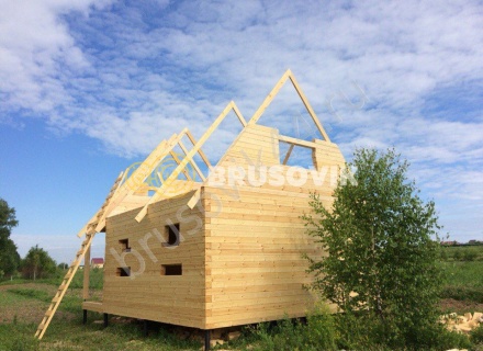  Дом по проекту заказчика из профилированного брус 145х145