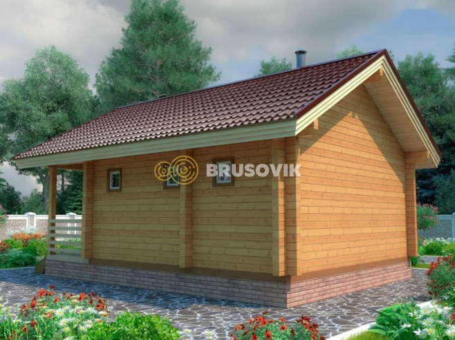 Проект №23 баня из бруса 6х8