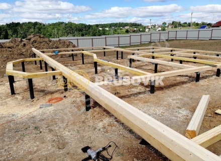 Дом из профилированного бруса 145х145 мм по индивидуальному проекту