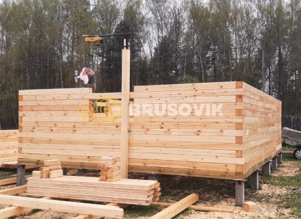 Дом 6х8м по проекту № 66 из профилированного бруса 145х145мм в СНТ Восток, Петушинский район, Владимирская область