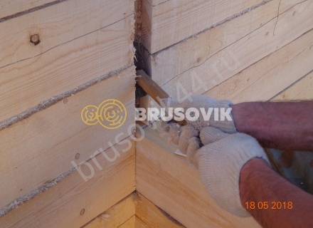 Дом по индивидуальному проекту из обрезного бруса 150х150 мм