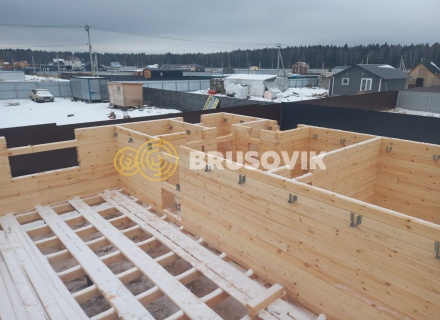 Дом 8х9м с террасой 2х4м из профилированного бруса 145х145мм по индивидуальному проекту в д. Новинское, Наро-Фоминский район, Московская область