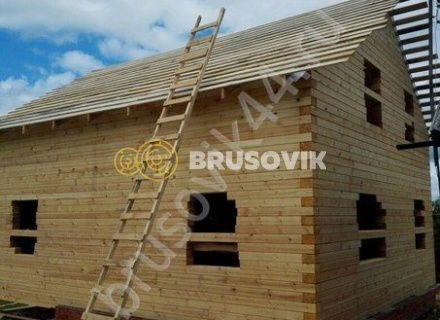 Дом 9,4х9,5 из профилированного бруса 145х195 мм