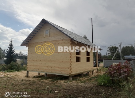 Дом 6х6м с террасой 2х6м из профилированного бруса 145х145мм в д. Горчухино, Наро-Фоминский район, Московская область