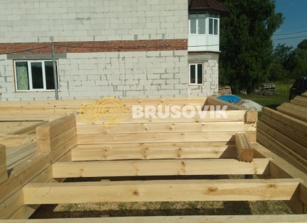 Дом 7,5х9м из профилированного бруса 145х145мм по проекту № 2 в д. Богданово, Рязанская область