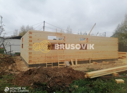 Дом 8х10м из профилированного бруса 145х195мм по индивидуальному проекту в посёлке Зелёная Роща, Угличский район, Ярославская область