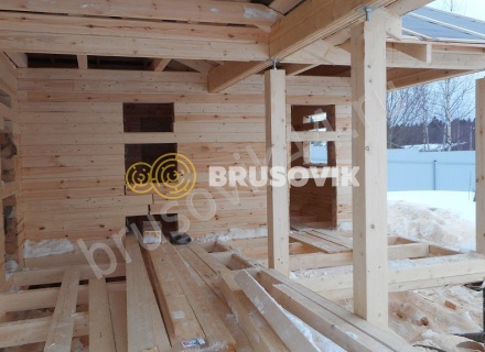 Баня из профилированного бруса 145х145 мм. по проекту № 7