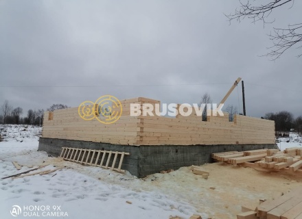 Дом 9х12м из профилированного бруса 145х145 мм в д. Мытишино, Угранский район, Смоленская область