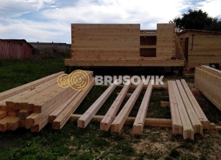 Дом 6х9 м из профилированного бруса 145х145 мм в деревне Соловачево, Ухоловский район, Рязанская область