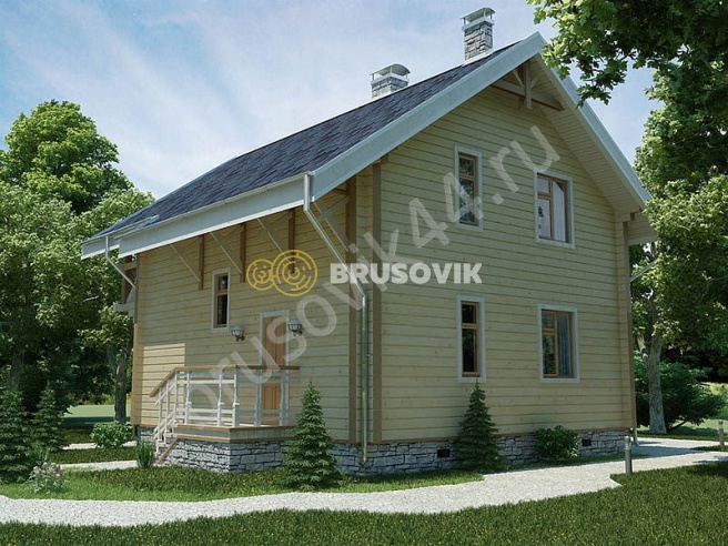 Проект №50 дома из бруса 8x9