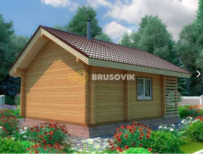 Проект №23 баня из бруса 6х8