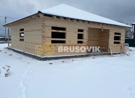 Дом 12х12м с шатровой крышей из профилированного бруса 145х195мм в д. Верхние Велеми, Серпуховской район, Московская область