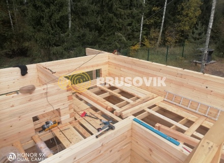 Одноэтажный дом 8х9м по индивидуальному проекту из профилированного бруса 145х145мм в д. Григорово, Ивановский район