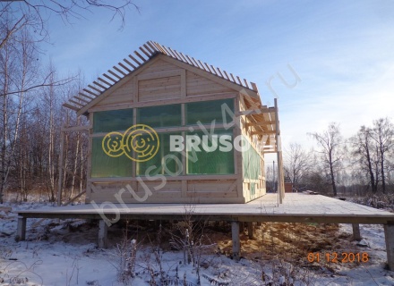  Дом 6,2х12,2 м из профилированного бруса 145х145 мм