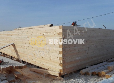 Дом по проекту № 41 из проф. бруса 145х195 мм