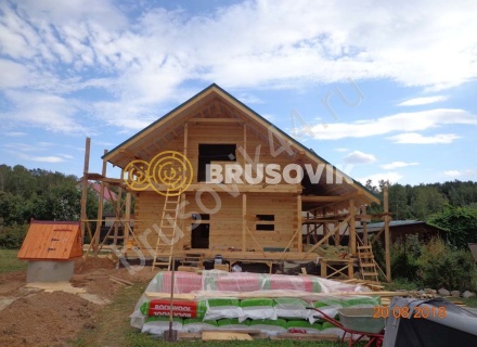 Дом из проф. бруса 145х145 мм по индивидуальному проекту