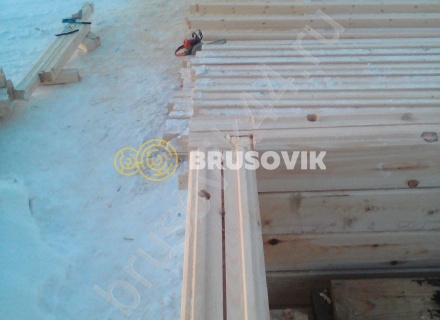 Дом по проекту заказчика из профилированного бруса 145х145 мм