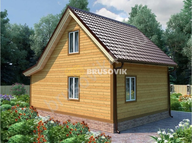 Проект №59 дома из бруса 6х8