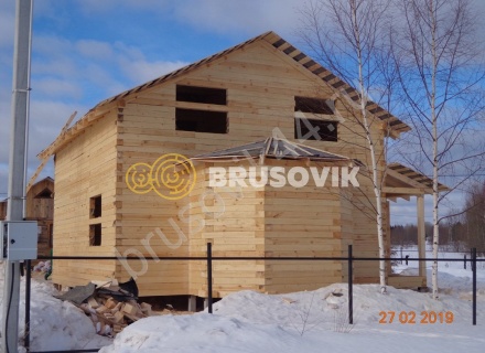 Дом из обрезного бруса 150х150 мм по проекту №67