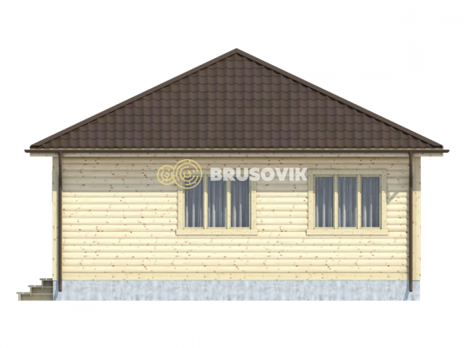 Проект №91 дома из бруса 8х8