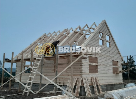 Дом 8х9 м из профилированного бруса по проекту № 21 в д. Соболево, городской округ Ликино-Дулёво, МО