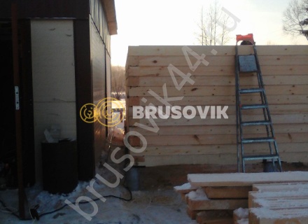 Дом по проекту заказчика из профилированного бруса 145х145 мм