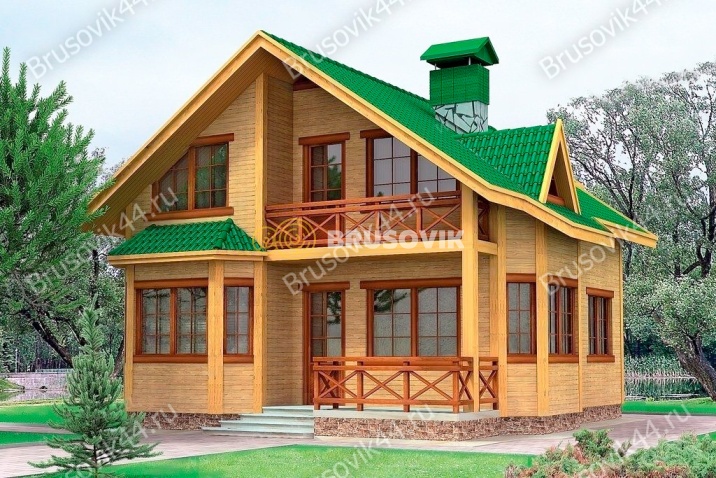 Проект №7 дома из бруса 8х11