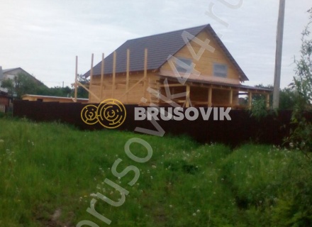 Дом из бруса на участке заказчика
