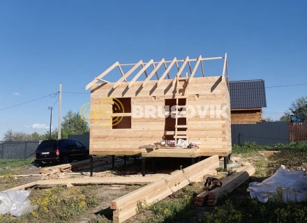 Дом 6х6м по индивидуальному проекту профилированного бруса 145х145мм в д. Яковлево, Тутаевский район, Ярославская область