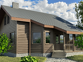 Проект №6 дома из бруса 9,3х13,1