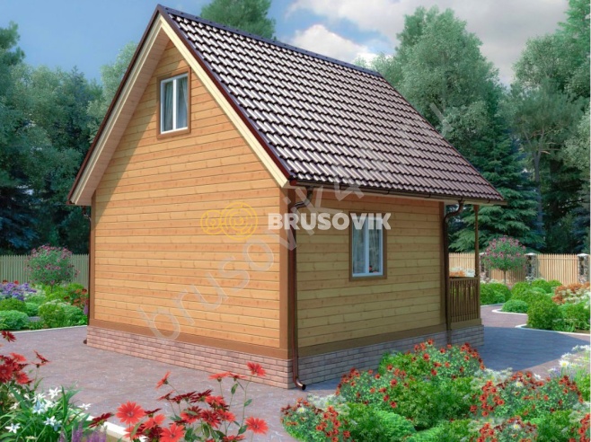 Проект №72 дома из бруса 6х6