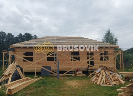 Пристройка к дому из профилированного бруса 145х145мм по индивидуальному проекту в д. Бакланово, Клинский р-н., Московская обл