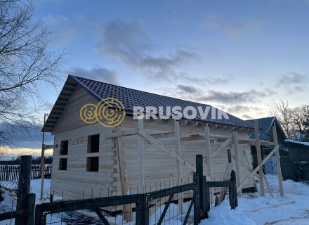 Дом 6х9м из профилированного бруса 145х145мм по индивидуальному проекту в д. Исады, Любимский р-н., Ярославская область