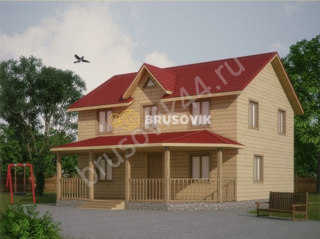 Проект №63 дома из бруса 9х10