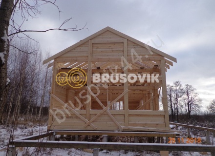  Дом 6,2х12,2 м из профилированного бруса 145х145 мм