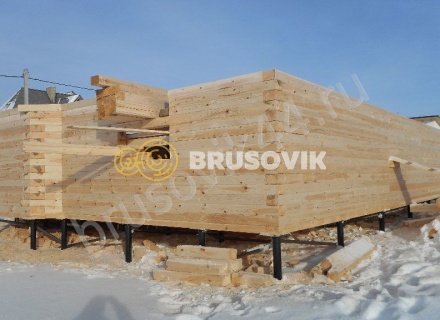 Дом по проекту № 41 из проф. бруса 145х195 мм