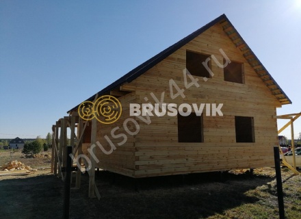 Дом 8,6х8,2, по проекту № 21 из обрезного бруса 150х150 мм