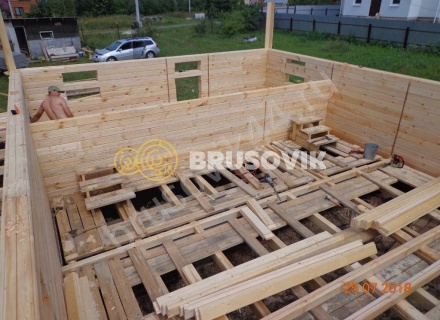 Дом из проф. бруса 145х145 мм по индивидуальному проекту