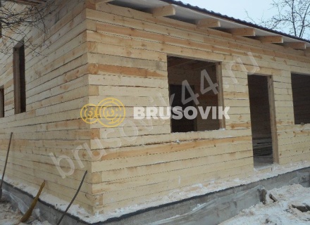 Дом по проекту заказчика из обрезного бруса