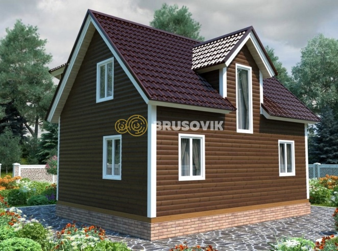 Проект №84 дома из бруса 7х8