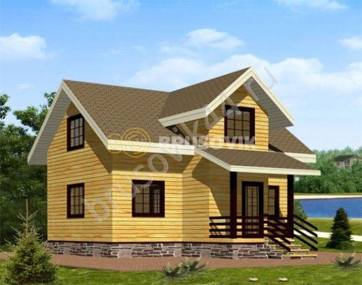 Проект №3 дома из бруса 6,5х8