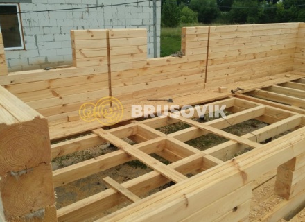 Дом 7,5х9м из профилированного бруса 145х145мм по проекту № 2 в д. Богданово, Рязанская область