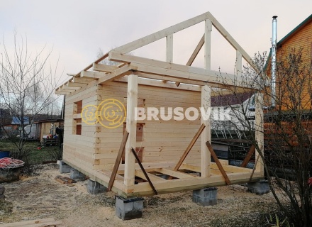 Баня 6х4 м из профилированного бруса 145х145 мм в с. Кудиново, Богородский городской округ, Московская область