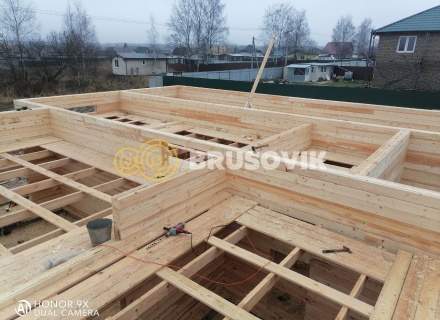 Дом 12х12м с шатровой крышей из профилированного бруса 145х195мм в д. Верхние Велеми, Серпуховской район, Московская область