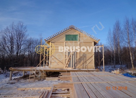  Дом 6,2х12,2 м из профилированного бруса 145х145 мм