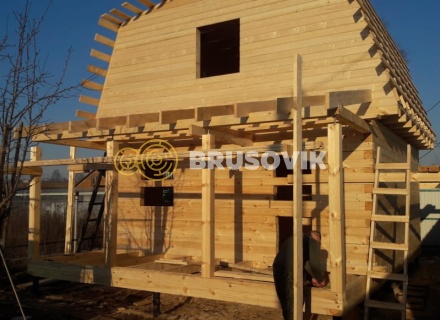 Дом 6х8 м из профилированного бруса 145х145 мм в Ивантеевке