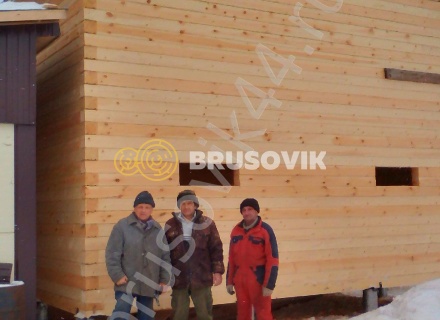 Дом по проекту заказчика из профилированного бруса 145х145 мм